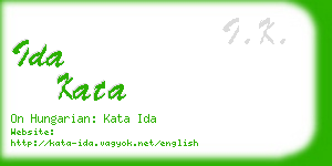 ida kata business card